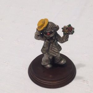 George Good Vintage Clown Figurine city of industry, Ca Taiwan Metal Figurine
